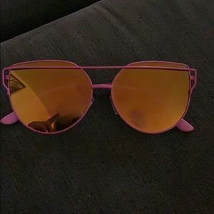 Pink border sunglasses